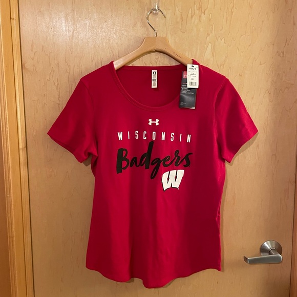 Women's Wisconsin Badgers Under Armour T-Shirt - Picture 2 of 6
